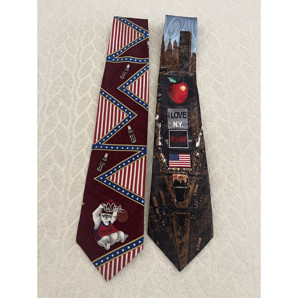 VINTAGE FRATELLO and COCA-COLA Ties Selling a Pair! Minor flaw Discounted Price